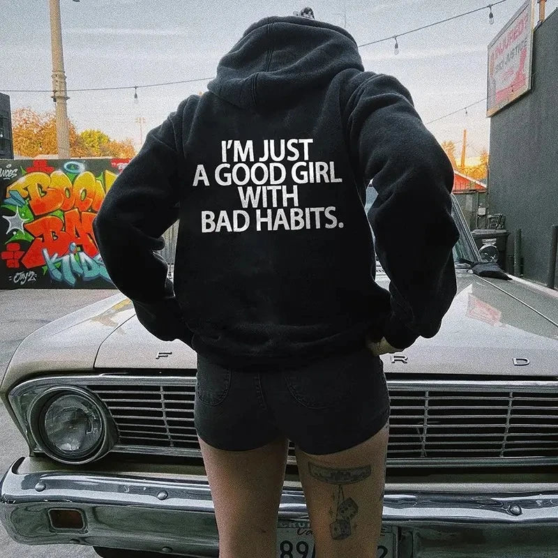 Sudadera “Good Girl / Bad Habits” – Duality Drop