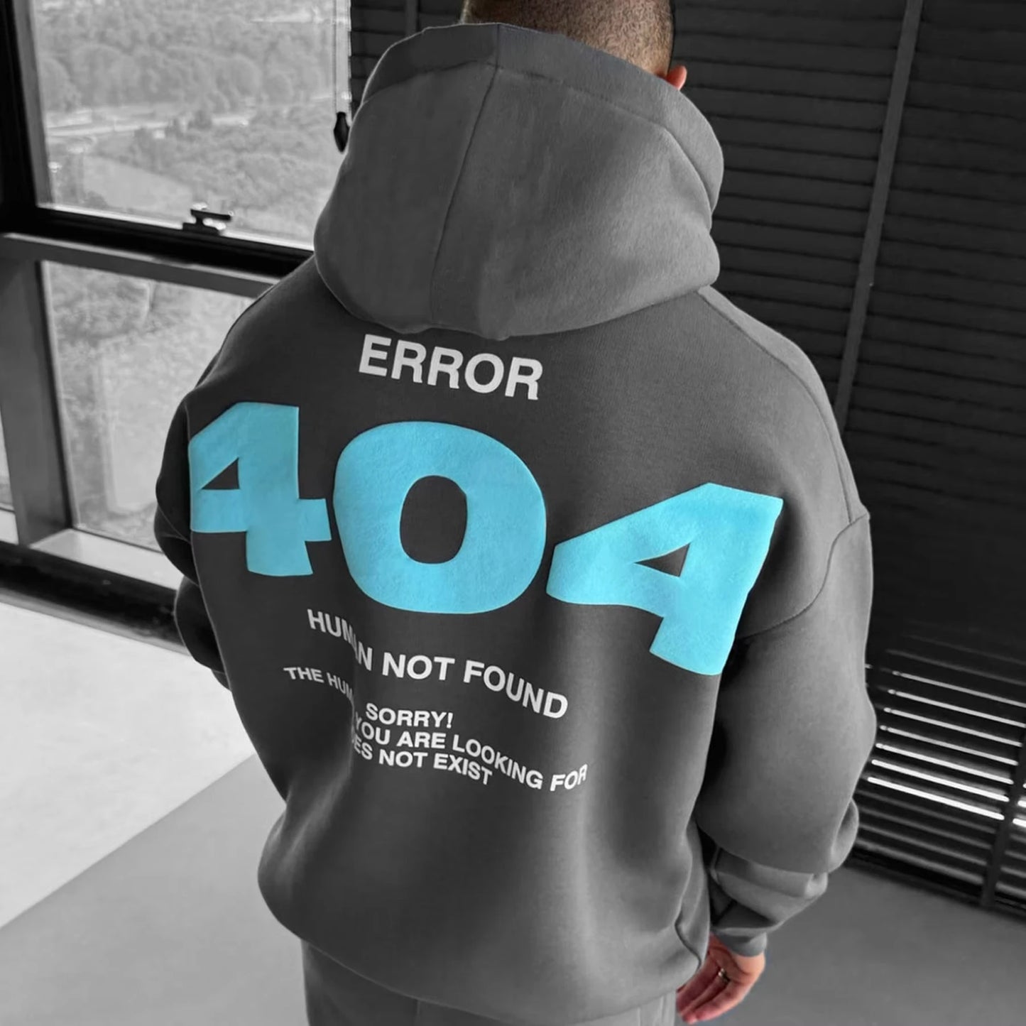 Sudadera “404 Human Not Found” – System Error Edition