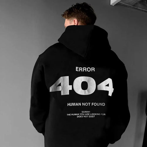 Sudadera “404 Human Not Found” – System Error Edition
