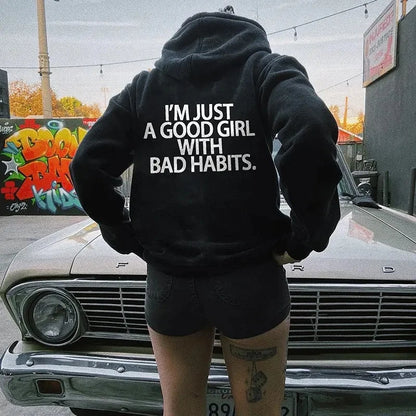 Sudadera “Good Girl / Bad Habits” – Duality Drop